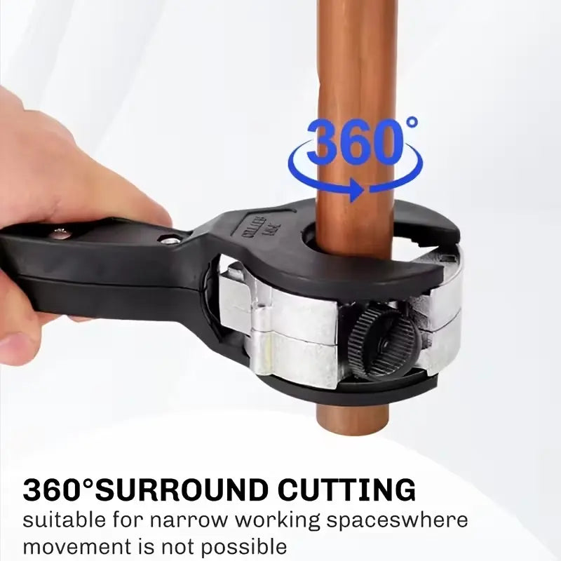 Ratchet Pipe Cutter Tool, Ratcheting Pipe Cutter, One Hand Quick Cutting, Cuts Stainless Steel Copper Aluminum, Suitable for Home Work, 5/16-1-1/8 Inch, Hardware, Hand Tools