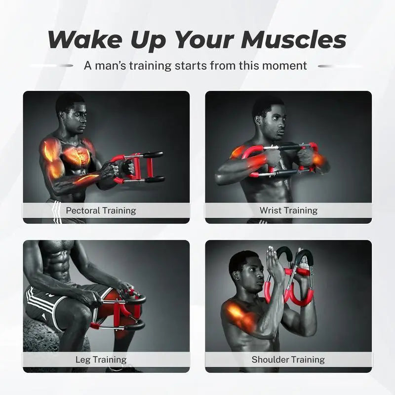 Adjustable Spring Resistance Arm Chest Exerciser Detachable Portable Grip Strength Trainer for Outdoor Gym Home Workout #fitnessgear
