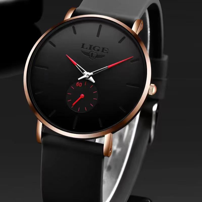 Men's Business Fashion Round Dial Analog Quartz Watch, Minimalist Style Wristwatch, Trendy Watch for Daily Use As Gift with Box, Round Face Wristwatch（1,000+ sold）