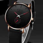 Men's Business Fashion Round Dial Analog Quartz Watch, Minimalist Style Wristwatch, Trendy Watch for Daily Use As Gift with Box, Round Face Wristwatch（1,000+ sold）