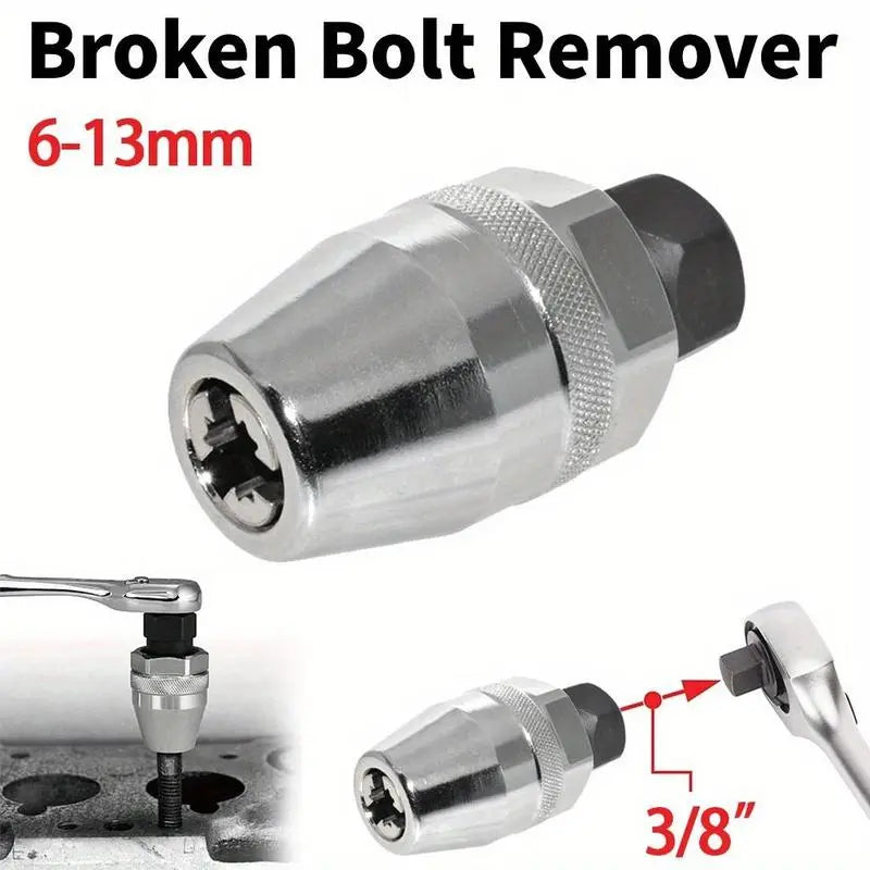 6-13mm Broken Bolt Extractor Set - Metal Damaged Stud Remover Tool for Impact Wrench and Ratchet, Non-Electric Manual Operation,Summervibes