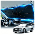 Foldable Windshield Sun Shade Umbrella Cover - Titanium Silver UV Protection, Heat-Insulation Front Auto Window Visor, Portable, Fits Most Cars and SUVs, Quick Install, Folding Easily with Storage Bag [Sold 659 units]