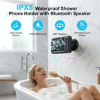 Waterproof box speaker, bathroom waterproof360 rotating touch screen, Bluetooth speaker,watch movies, listen to music, phone holderBluetooth speaker audio shower TV holder,swimming pool, kitchen, bathroom, sink（sold：890）