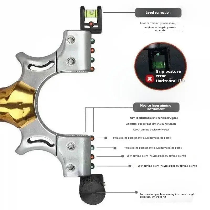 Entertainment Training Bow Set with Rubber Bands, Durable Grip Outdoor Archery Practice Kit, Quick Installation Ideal for Beginners & Advanced Users