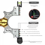 Entertainment Training Bow Set with Rubber Bands, Durable Grip Outdoor Archery Practice Kit, Quick Installation Ideal for Beginners & Advanced Users