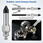 7PCS Grease Gun Needle Tips Accessories Kit, Mini Grease Gun Needle Dispenser, Rubber Joint Nipple, Straight & Elbow Nozzle Coupler Fittings, Detachable Lubrication Injector for Narrow Tight Confined Spaces（1,000+ sold）