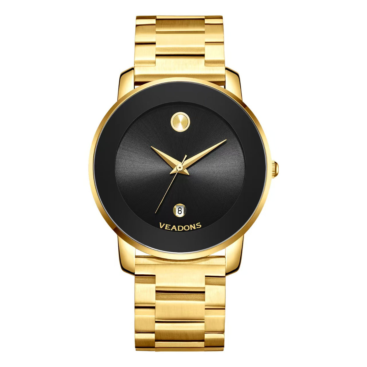 Luxury business quartz watches for ladies and gentlemen, featuring solid stainless steel straps, calendar function, and water resistance. With a minimalist design, they are elegant and durable, suitable for daily wear.（1,000+ sold）