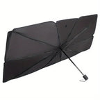 Foldable Car Windshield Sun Shade Umbrella, Foldable Car Sunshade, Windscreen Shade Cover, Heat & UV Block Car Sun Protector, Universal Fit for Cars, SUVs, Easy Install & Foldable Sun Shade for Car Interior Protection & Temperature Control