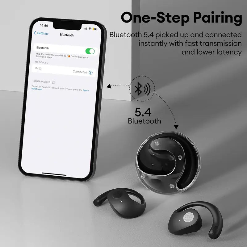 Wireless Bluetooth Earphones Wireless Bluetooth 5.4 Waterproof Sport Headsets Support Playing Music Phone Calls Headphones Noise Reduction Headphones with Mic