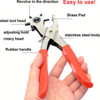 Belt Punch Pliers - Specialty Hand Tool with Smooth Hole Puncher, DIY Tools for Belt Perforation, Home Leather Projects, Father's Day Gift