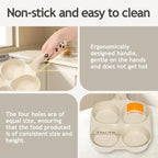 Non-stick Egg Frying Pan, 4 Hole Skillet with Handle, Cooking Accessories, Breakfast Egg Toast Bread Food, Non Stick Cookingware, Kitchen Gadgets Granite surface, easy clean, works on gas stove & induction. versatile kitchen cookware for home chefs!