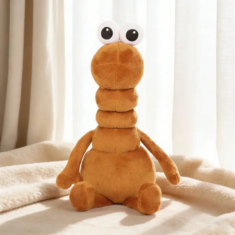 20cm  Marcus the Worm Plush Toy, Stress-Relieving Fun Plush with Cute Big Eyes, Therapeutic Pet-Like Soft Stuffed Animal, Popular Internet Meme & Unique Design, Perfect Birthday & Holiday Gift for Boyfriends & Friends   [Sold 1000+ units]