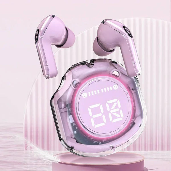 Newly Sport BT Earphones Air 39 in Ear Transparent Digital Display Long Range Transparent Noise Canceler True Wireless Headset