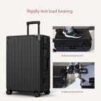Zipper Password Suitcase, 20 Inch Carry-On Unisex Large Capacity Luggage