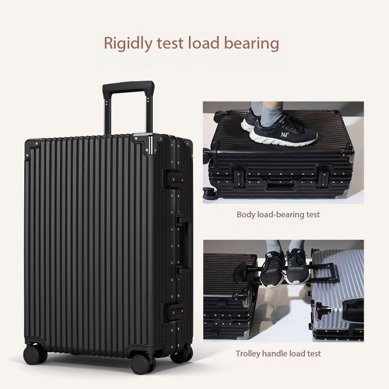 Zipper Password Suitcase, 20 Inch Carry-On Unisex Large Capacity Luggage