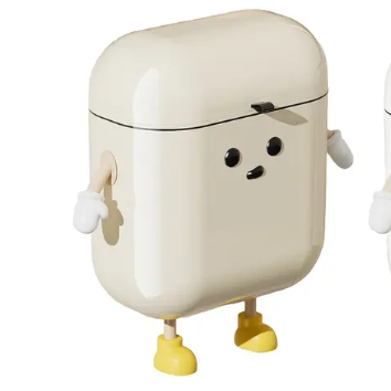 Hanging ABS Trash Can with Lid - Cute Cartoon Waterproof Bin, High-Toughness Resists Daily Wear, Kitchen Trash Cans for Wall/Under Sink Use, RV/Dorm Friendly Small Space Accessory  [Sold 1000+ units]