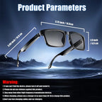 Smart Glasses - Wearable Bluetooth Audio Glasses with Voice Assistant & Touch Control, Open-Ear Speakers & Mic for Hands-Free Calls, Anti-UV Lenses, Smart Sunglasses, Suitable for Running, Driving, and Outdoor Activities, Wireless Audio Glasses