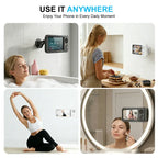 Waterproof box speaker, bathroom waterproof360 rotating touch screen, Bluetooth speaker,watch movies, listen to music, phone holderBluetooth speaker audio shower TV holder,swimming pool, kitchen, bathroom, sink（sold：890）