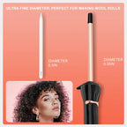 Hatteker 3/8 Inch Hair Curling Iron,9mm Tiny Curling Wand for Home & Salon Use,Portable Hair Styling Tool for Women & Girls,for Short & Long Hair