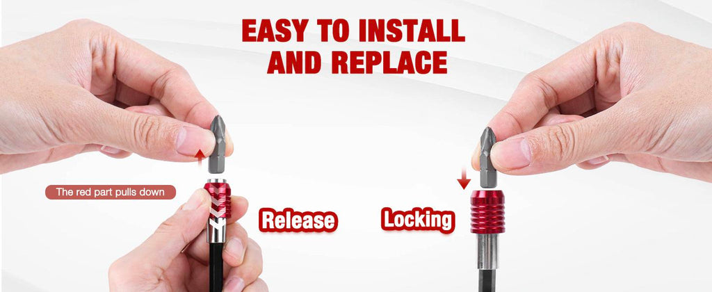 Drill Bit Extension 2/4/6/12’’, Magnetic Bit Holder 4 Pcs, Drill Extension Bit Holder 1/4’’ Hex, Bit Holder for Impact Driver CR-V Steel Quick Release for Screwdriver Bit Nut Drill Socket  [Sold 1000+ units]