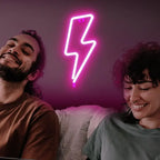 USB-Powered Lightning Bolt Neon LED Light with On-Off Switch, Aesthetic Light Signs for Bedroom Lighting, Room Decor, Gaming Room & Bedroom Use, Led Night Light, Led Wall Decor