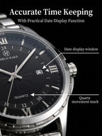 Men's Business Fashion Round Dial Analog Quartz Stainless Steel Watch, Fashion Watch for Party, Daily Clothing Decor, Trendy All-match & Exquisite Watch for Birthday Gift with Box [Sold 1000+ units]