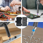 24 in 1 DIY Screwdriver Set,1 Set Switchable Screwdriver Shape Magnetic Screwdriver,Compact and Portable Ratchet Screwdriver Set,Multifunctional Drill Bit Set,Detachable T-shaped Ratchet Handle Hardware,Precision Screwdriver Tool Kit,Home Repair Tool Box