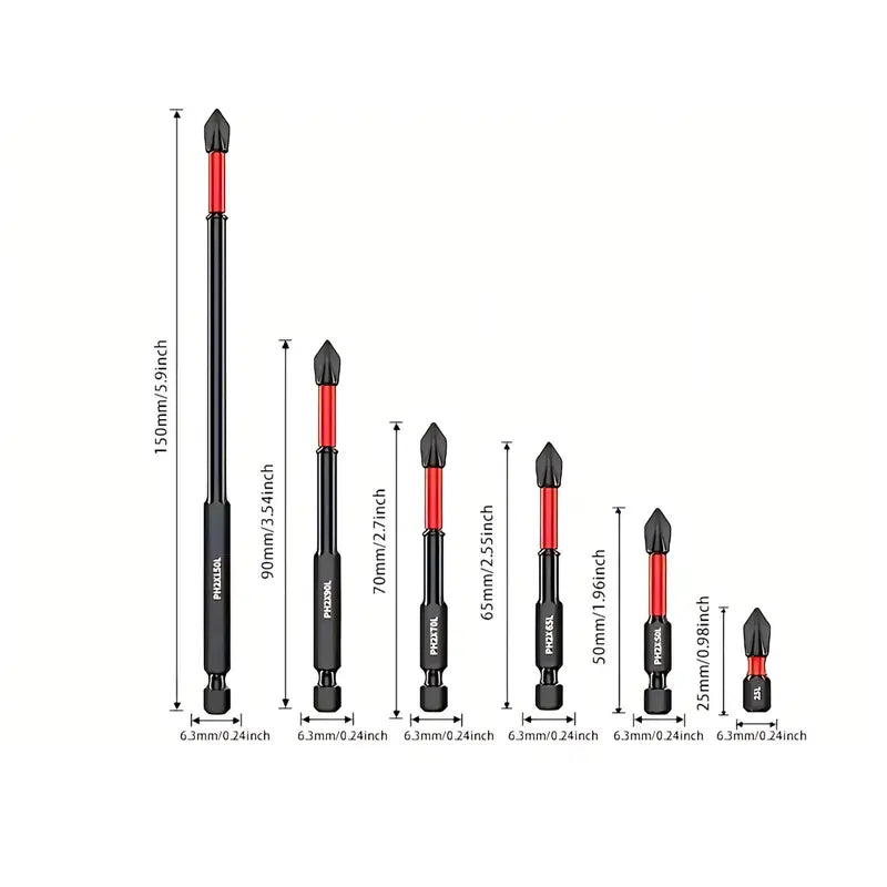 High Torque Phillips Screwdriver Bit Set, Anti-slip Hex Shank Drill Bit Set, Power Tool Accessories for Electric Drill & DIY, Replaceable Screwdriver Bits  [Sold 1000+ units]