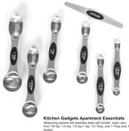 Stainless Steel Magnetic Spoons 7 Set with Leveler for Baking, Stackable Metallic Spice Kitchen Utensils and Gadgets Measure Cups Measuring [Sold 619 units]