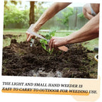 Crack Weeder & Crevice Cleaning Tool,  Stainless Steel Manual Grass Puller with Beech Wood Handle for Sidewalks, Driveways, Patio Pavers, Narrow Wall Gaps and Garden Weeds