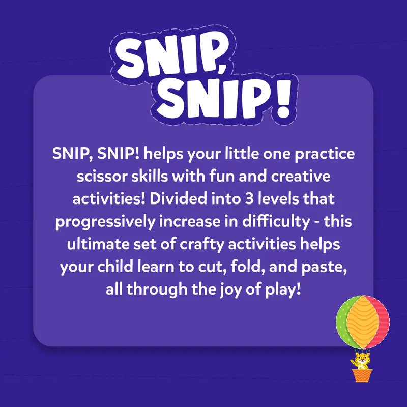Skillmatics Snip, Snip - Art & Craft Activity, Practice Scissor Skills, Craft Kits, Gifts for Toddlers, Girls & Boys Ages 3 to 7 paper crafts