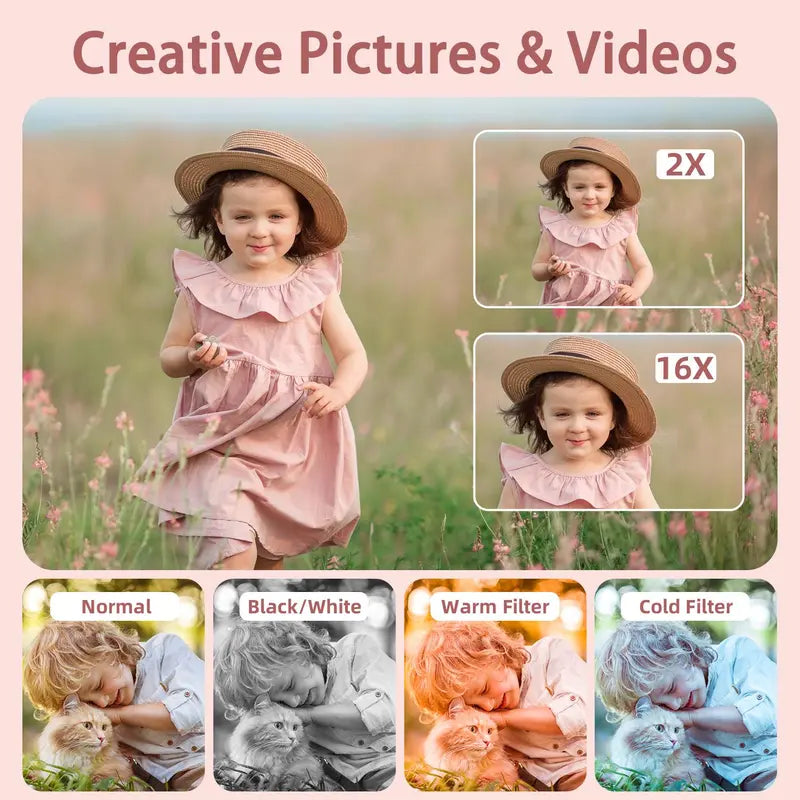 Mini Digital Cameras with 2.4 Inch Screen, Portable FHD 1080P High Definition Screen Cameras, Mini Vintage Compact Digicam for Vlogging, Photography & Video, Camera Electronics, Beginner Digital Camera, Autofocus Selfie Camera, Men Gifts