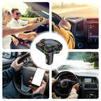 Upgraded Bluetooth Automotive FM Transmitter Bluetooth Car Adapter - 30W PD 3.0 Fast Charging, Wireless Plug-and-Play MP3 Player, PVC LCD Audio Receiver, Easy Install for Cars, RVs, Road Trips, Automotive Electronics Accessory（1,000+ sold）