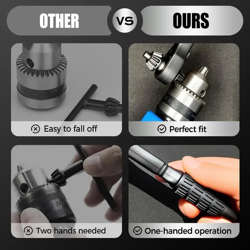 4pcs High Strength Ratcheting Wrench Set - 3-in-1 Multifunctional Ratchet Wrench, 3-Speed Forward/Reverse Rotation, Anti-Skid Handle, Fits 1/4-in Hex Shank Bits, Ideal for DIY Users & Drill Maintenance, Magnetic Tips
