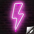USB-Powered Lightning Bolt Neon LED Light with On-Off Switch, Aesthetic Light Signs for Bedroom Lighting, Room Decor, Gaming Room & Bedroom Use, Led Night Light, Led Wall Decor