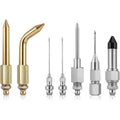 7PCS Grease Gun Needle Tips Accessories Kit, Mini Grease Gun Needle Dispenser, Rubber Joint Nipple, Straight & Elbow Nozzle Coupler Fittings, Detachable Lubrication Injector for Narrow Tight Confined Spaces（1,000+ sold）