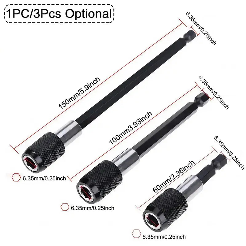 Hex Shank Screwdriver Extension Bit Set with Magnetic Quick-Release Holder, Professional Magnetic Screwdriver Tools for Tool Box, Hardware Christmas Gift Option（1,000+ sold）