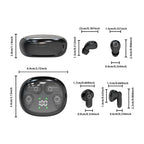 MSHUKCOE Wireless Bluetooth Headphones，Tiny Size Invisible Earbuds，Waterproof Headsets，With Mic，Sleep and Sports Earphones Set, 2 Pairs, Mini and Short Handle Design，for Work Sport Sleeping summerwins