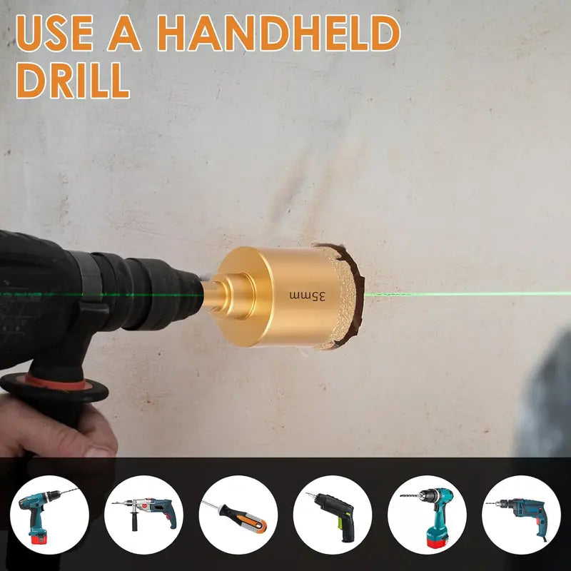 12pcs Diamond Drill Bit Set for Glass, Marble & Stone - 6-35mm Hole Saw Kit with Hand Tools, Granite, Tile, Ceramic#fathersdaygift