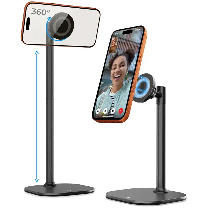 Cooper MagStand - MagSafe Height Adjustable iPhone Holder for Desk, MagSafe Cellphone Mount for iPhone 17/16/15/14/13/12, Strong Magnetic Cell Phone Stand
