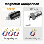 【DealsForYouDays】SEESE Strong Magnetic Screw Ring: 1/4 Inch/ 6.35 mm Universal Magnetic Screw Holder - Removable Magnetic Screwdriver Drill Bit Holder for Hex Screwdriver and Power Bits