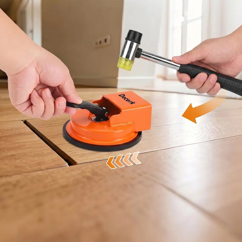 Floor Gap Fixer Tool fathers day gift Suction Cup Gap Puller with 2 Reusable Sticky Pads & Rubber Mallet, Heavy Duty Repair Tool, Laminate Flooring Tools, Vinyl Floor Repair Kit, Gap Tool