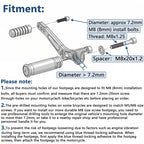 90-Degree Foldable M8 (8mm) Mounting Bolt Passenger Foot Pegs, Universal for Motorcycle, Scooter, E-Bike, Racing & Bicycle, Compatible with Most Electric Motorbike Accessories [Sold 541 units]