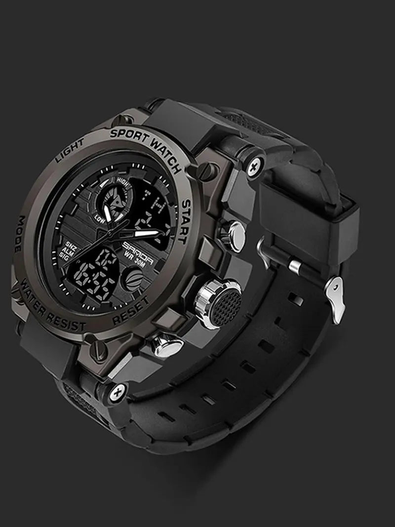 Men's Sportive Digital Watch, Fashionable Digital Watch with Luminous Dial & Alarm & Date Display Function, Waterproof Watch for Men with Box, Sporty Waterproof Watch, Sports Quartz Watch, Fashionable Waterproof Wristwatch [Sold 573 units]