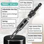 2026 Upgraded Self Centering Drill Bit Set Vix Bits, 3/32" 7/64" 1/8" Center Hinge Drill Bit for 1/4In Hex Shank Drills, Installing Hinge & Drilling Pilot Hole, Ultra-Hard Steel, High-Precision [Sold 563 units]
