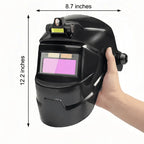 Solar Auto-Darkening Welding Helmet with LCD, Safety Welding Mask for Grinding (Tools & Hardware, Soldering Equipment Accessory)