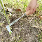 Crack Weeder & Crevice Cleaning Tool,  Stainless Steel Manual Grass Puller with Beech Wood Handle for Sidewalks, Driveways, Patio Pavers, Narrow Wall Gaps and Garden Weeds