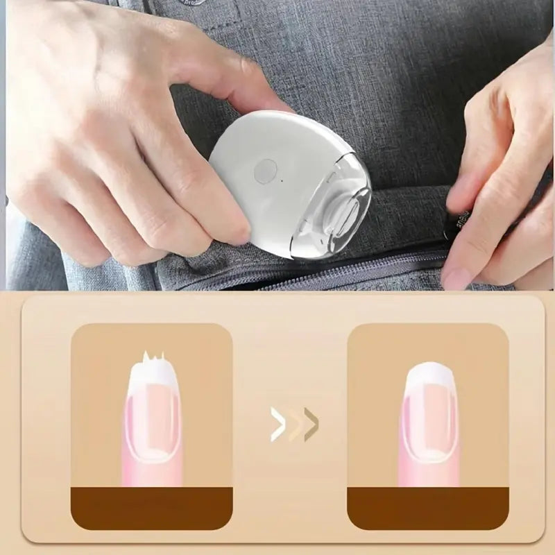 2 in 1 Electric Polishing Automatic Nailclipper, Electric Nail Trimmer with 2Adjustable Speeds, Nail Timmer forseniors, Kids