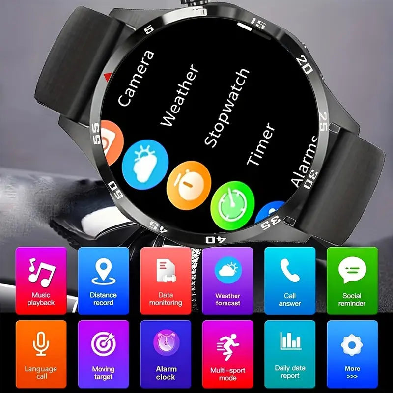Smartwatch 2026 New Arrival, Metal Body, Silicone Band, Multiple Watch Faces, Wireless Communication, SMS Alerts, Sports Modes, USB Charging, Music Control, Step Counter, Gift Idea, Multifunctional Touchscreen Smartwatch [Sold 538 units]