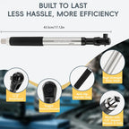 1/2in Wrench Extend Rod, Ni Cr Alloy Steel Multifunctional Universal Wrench Extender, Compact Size and Lightweight Design, for Fastening Tasks,SnapFixMate